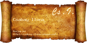 Csabay Ilona névjegykártya